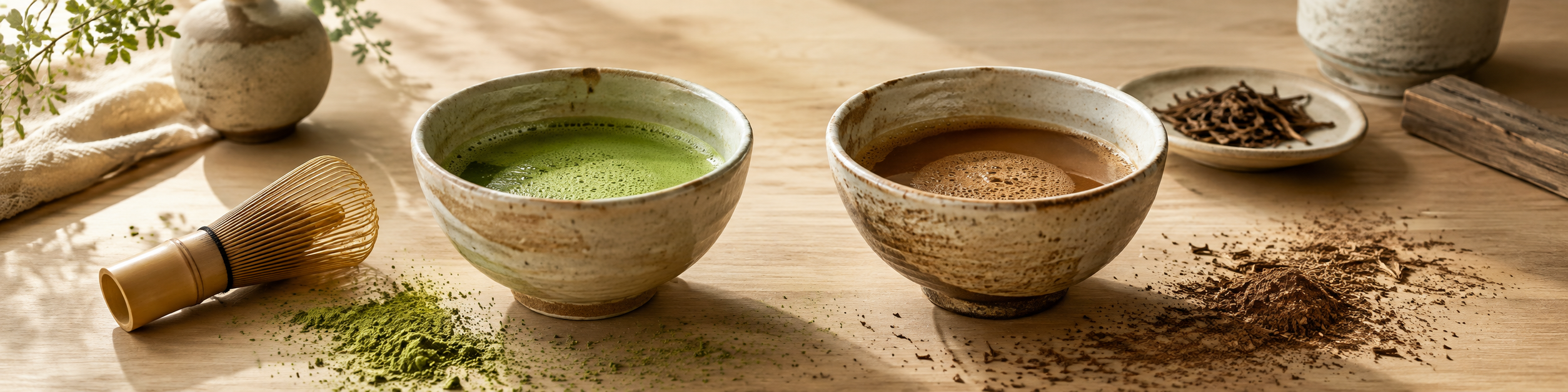 Hojicha Thee vs Matcha Thee