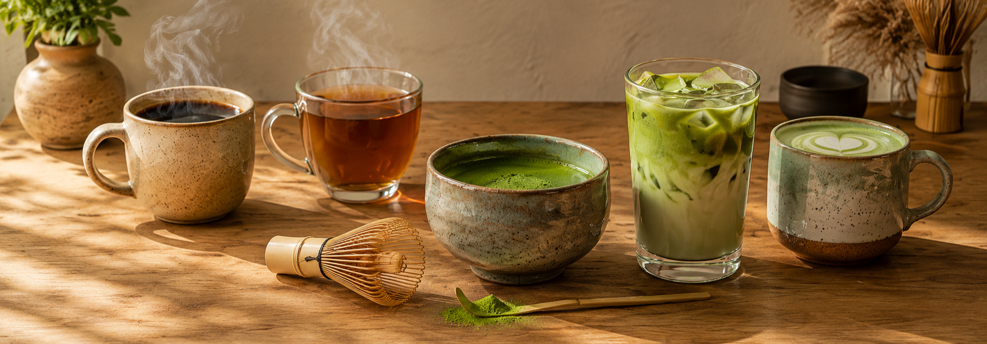 Matcha v.s Groene Thee, vs. Caffëine