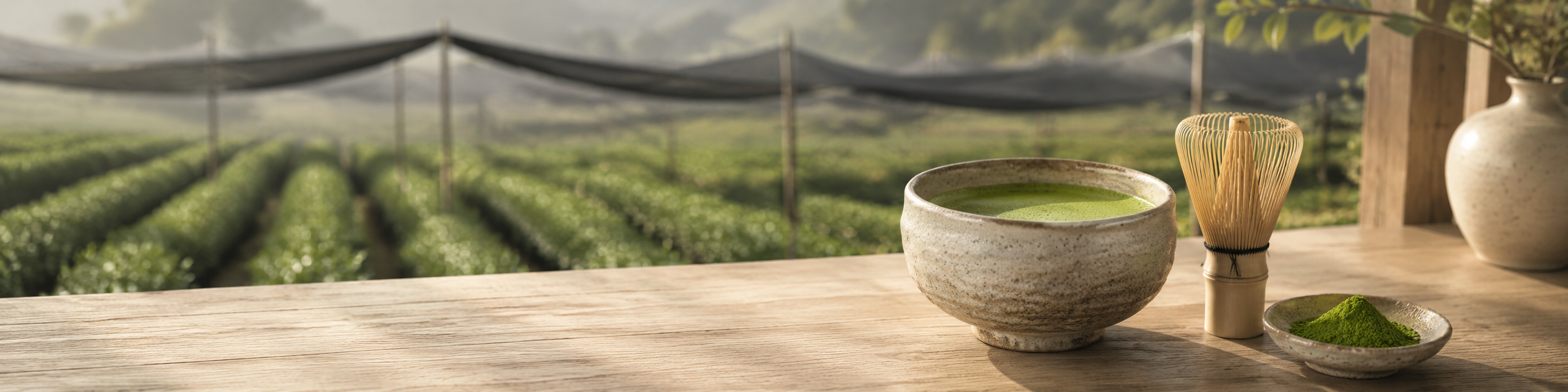 Herkomst van Japanse Matcha met schaduwteelt